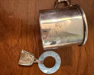 Sterling baby rattle and Sterling Baby Cup