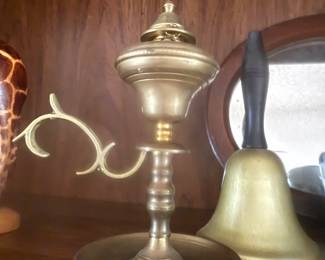 Brass oil lamp