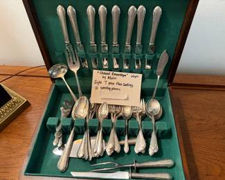 66 piece set Chased Romantique by Alvin Sterling Flatware Eight 7 piece place settings