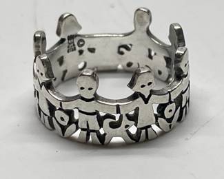 Vintage James Avery Sterling Silver Paper Doll