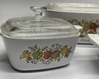 Three Vintage Corning Ware Spice O'Life Pattern