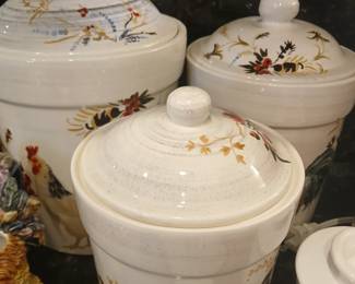 Set of 3 chicken /rooster canisters