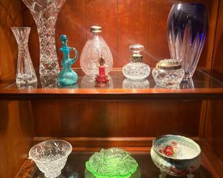 Lots of collectible glass