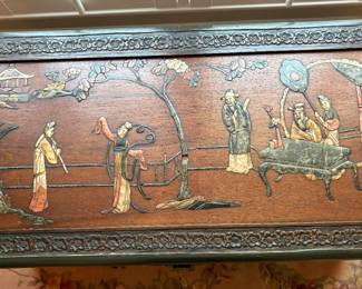 Hand carved Asian chest