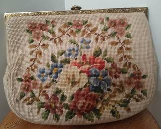 Vintage needle point purse