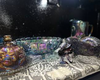 Beautiful iridescent glassware that will stand out in any home