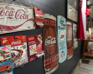Lots of old advertisements and tin signs too!