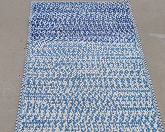 White and Blue Accent Rug
