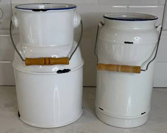 White Ceramic Mil Can