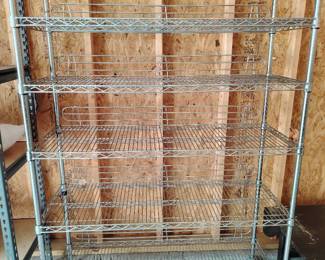Metallic Wheeled 6 Tier Shelving Unit
