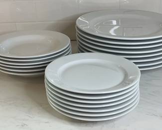 Set Of White CrateBarrel Plates