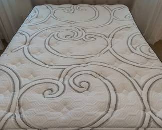 Queen Mattress, Box Spring, Frame And Headboard