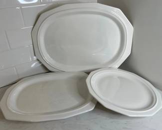 Set Of 03 Pfaltzgraff Serving Platters