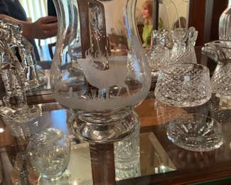 Cut German crystal pitcher