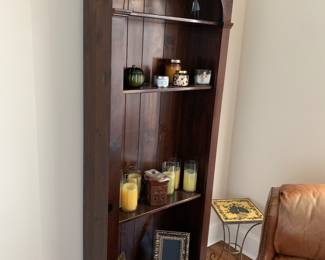 Bookcase, candles