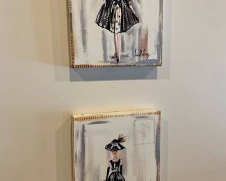 Painting of fashion plates
