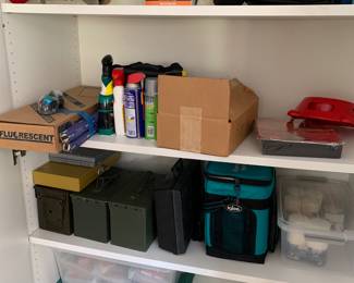Ammo boxes, MRE, prepper supplies