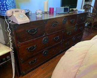 Oak Asian Tonsu style dresser by Baker