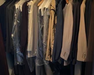 Man tailored suits and shirts