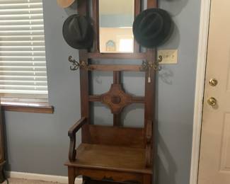 Antique hall tree
