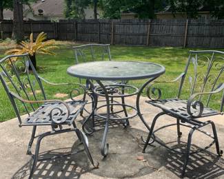 Patio table with three chairs