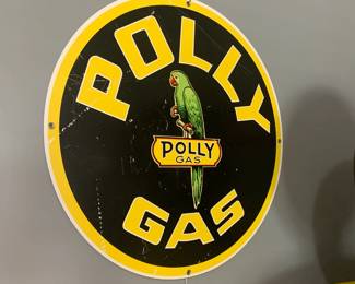 Metal Polly Gas sign