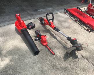 Electric blower, hedge trimmer, weed eater