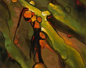 50
Heinie Hartwig
b. 1937
"Abstract #250"
Oil on Masonite
Signed and titled in ink, verso: Heinie Hartwig
40" H x 30" W (or reverse)
Estimate: $500 - $700