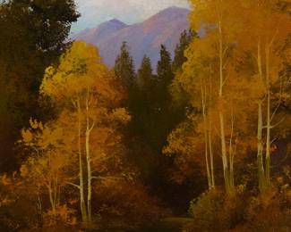 170
Willard Page
1885-1958
"Beaver Lake/Pond"
Oil on paperboard
Signed lower left: W Page; titled by the artist's wife; with a portion of the artist's studio label affixed verso
9" H x 7" W
Estimate: $300 - $500