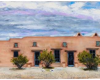 294
Rob Waters
20th Century
"Fort Lowell Commissary"
Oil on canvas
Signed lower right: R. Waters; titled by repute
18" H x 36" W
Estimate: $200 - $400
