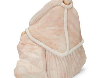 150
Cliff Fragua
b. 1955, Jemez Pueblo
Figure of a woman
Carved alabaster
Incised signature and date: C. FRAGUA / '83
15.5" H x 14.5" W x 7.5" D
Estimate: $300 - $500