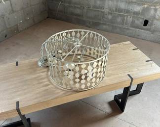 Metal pendant fixture.