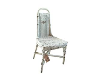 Wicker desk chair.