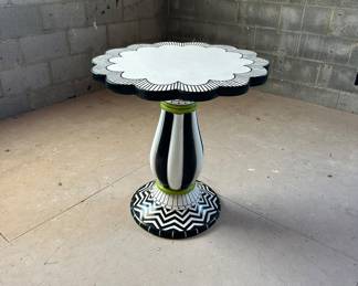 Indoor/outdoor painted table.