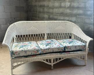 Antique wicker sofa.