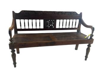 Teak bench.