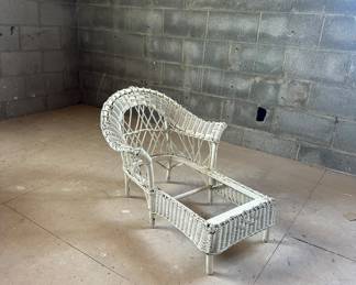 Childs wicker chaise.