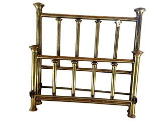 Full size brass bed.