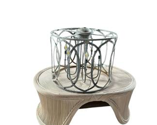 Iron pendant fixture.