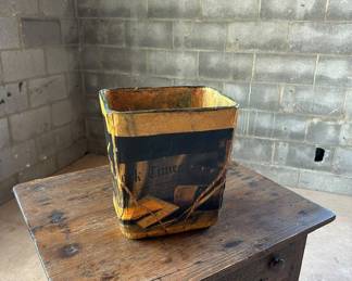 Vintage wastebasket.
