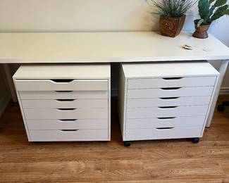 Alex by IKEA TABLE AND ROLLING UNITS GREAT FOR SEWING ROOM 