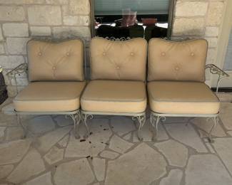 WROUGHT IRON ADJUSTABLE PATIO FURNITURE