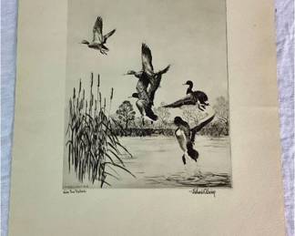 "Lake Erie Mallards" Talio-Crome Print by Richard E Bishop