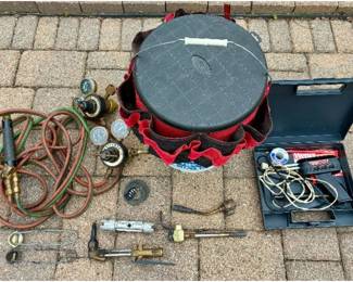 Craftsman Settling Torch and Regulators plus Weller Soldering Gun and Pen