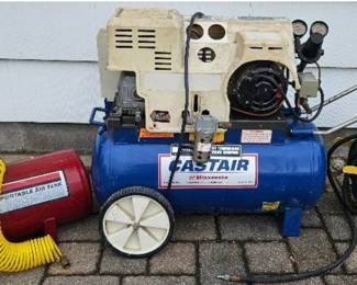 Sears Craftsman 2HP Air Compressor/Paint Sprayer with Sanborn Portable Tank and Reel Hose