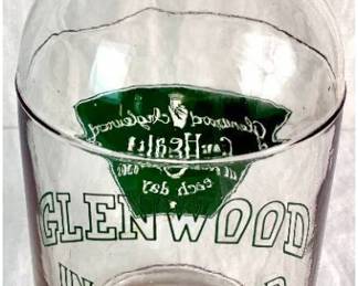 Vintage Glenwood Inglewood Famous Spring Water Glass 1/2 Gallon Water Bottle