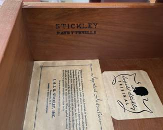 Tags in Stickley furniture