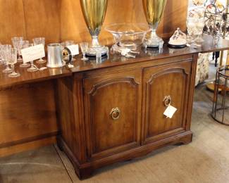 Bar with crystal decanters