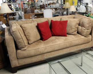 Suede sofa