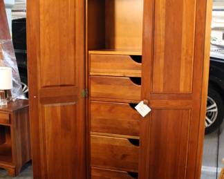 Armoire with doors open
